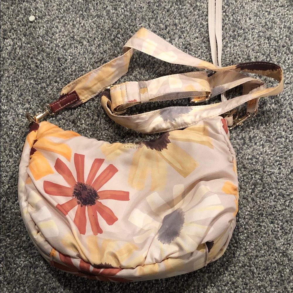 Vince Camuto Floral Shoulder Bag - Cream, Orange, Yellow
